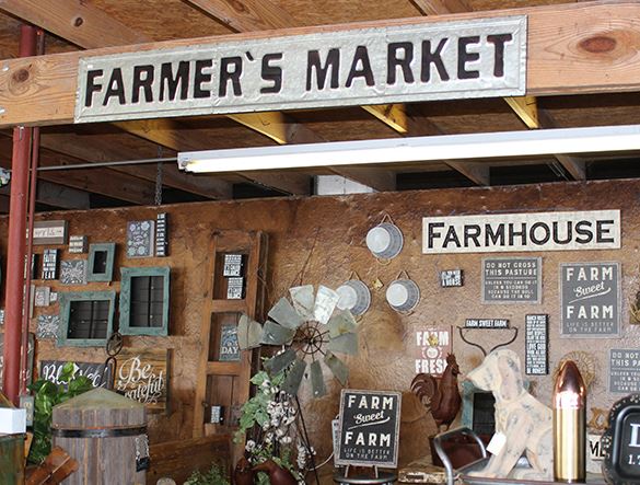 Inside a farmhouse style boutique