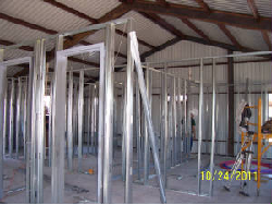 Inside the new building